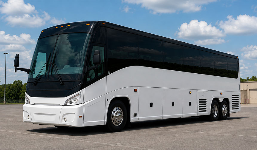 56-passenger charter bus available for charter in Kent, WA